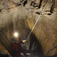 The location of the skull, as it was found inside an Italian cave.